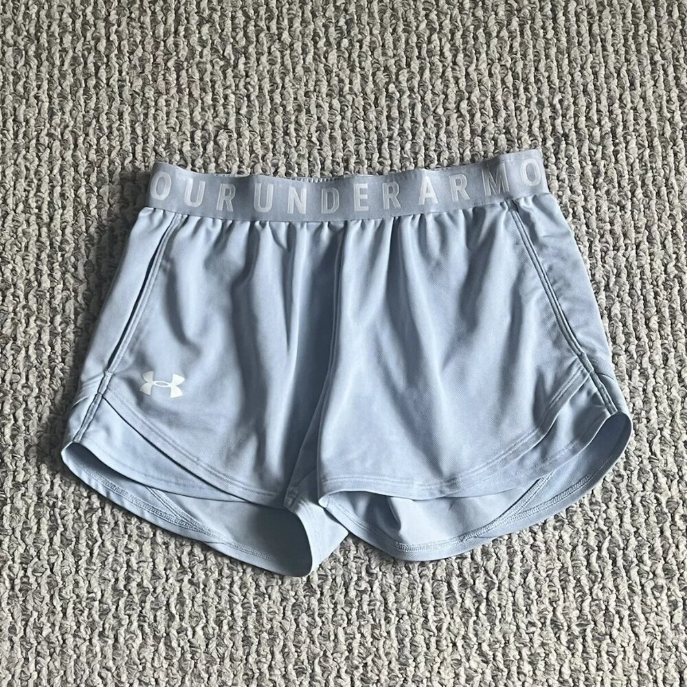 Women's Under Armour Loose Fit Shorts Light Blue Size XS